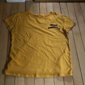 Yellow Stay Positive T-shirt